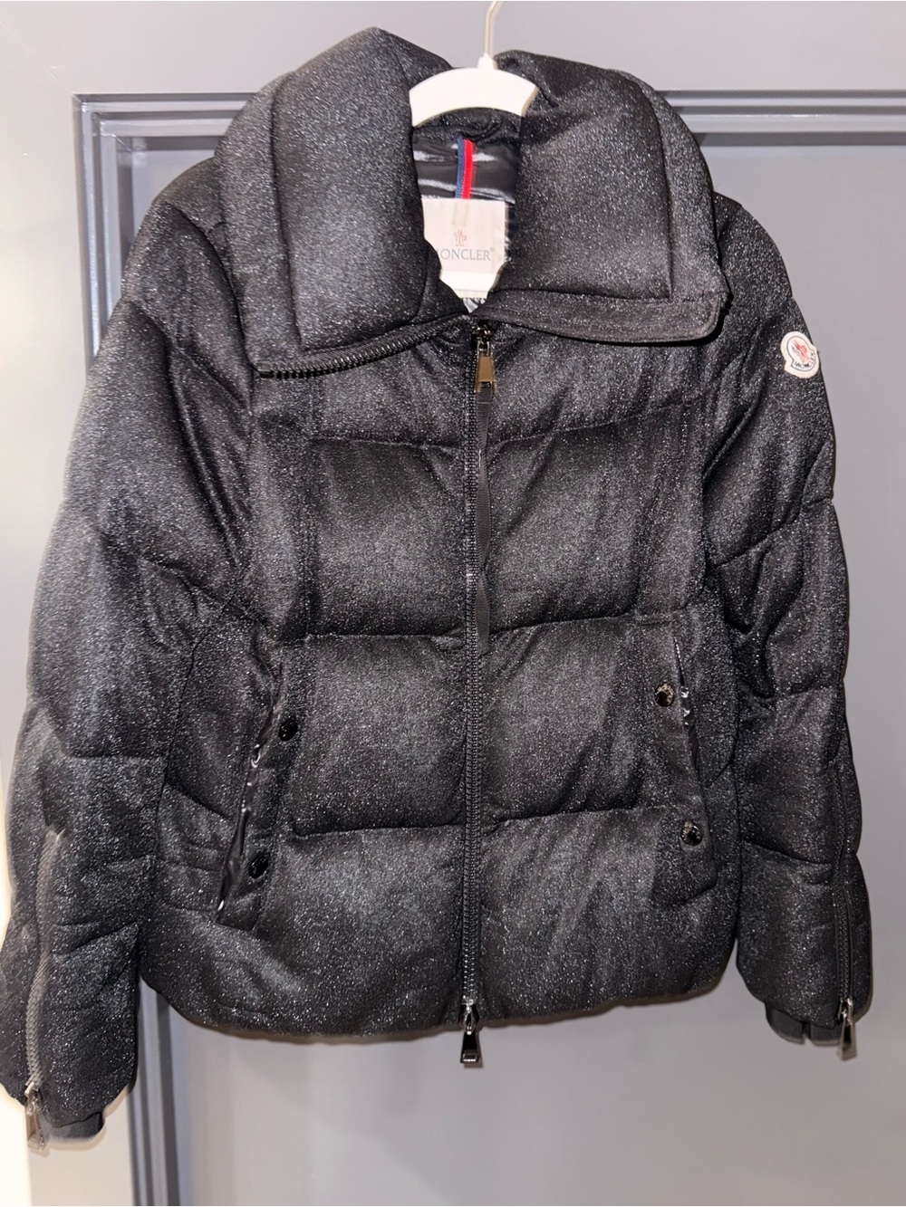 Moncler Black BANDAMA Shimmery Puffer Jacket - Picture 1 of 5